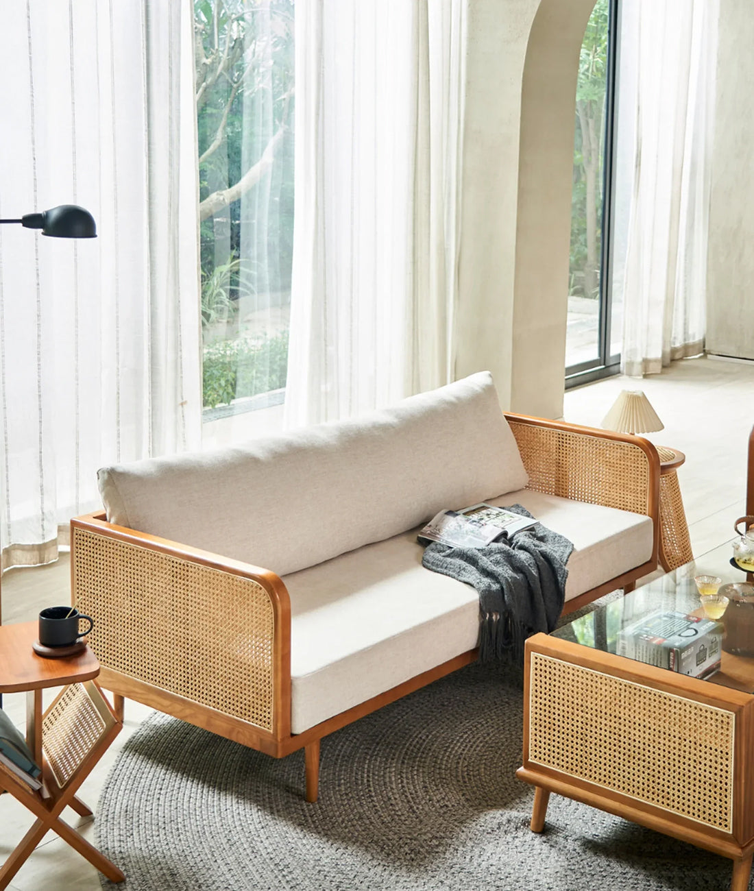 Professor Rattan Cane Sofa
