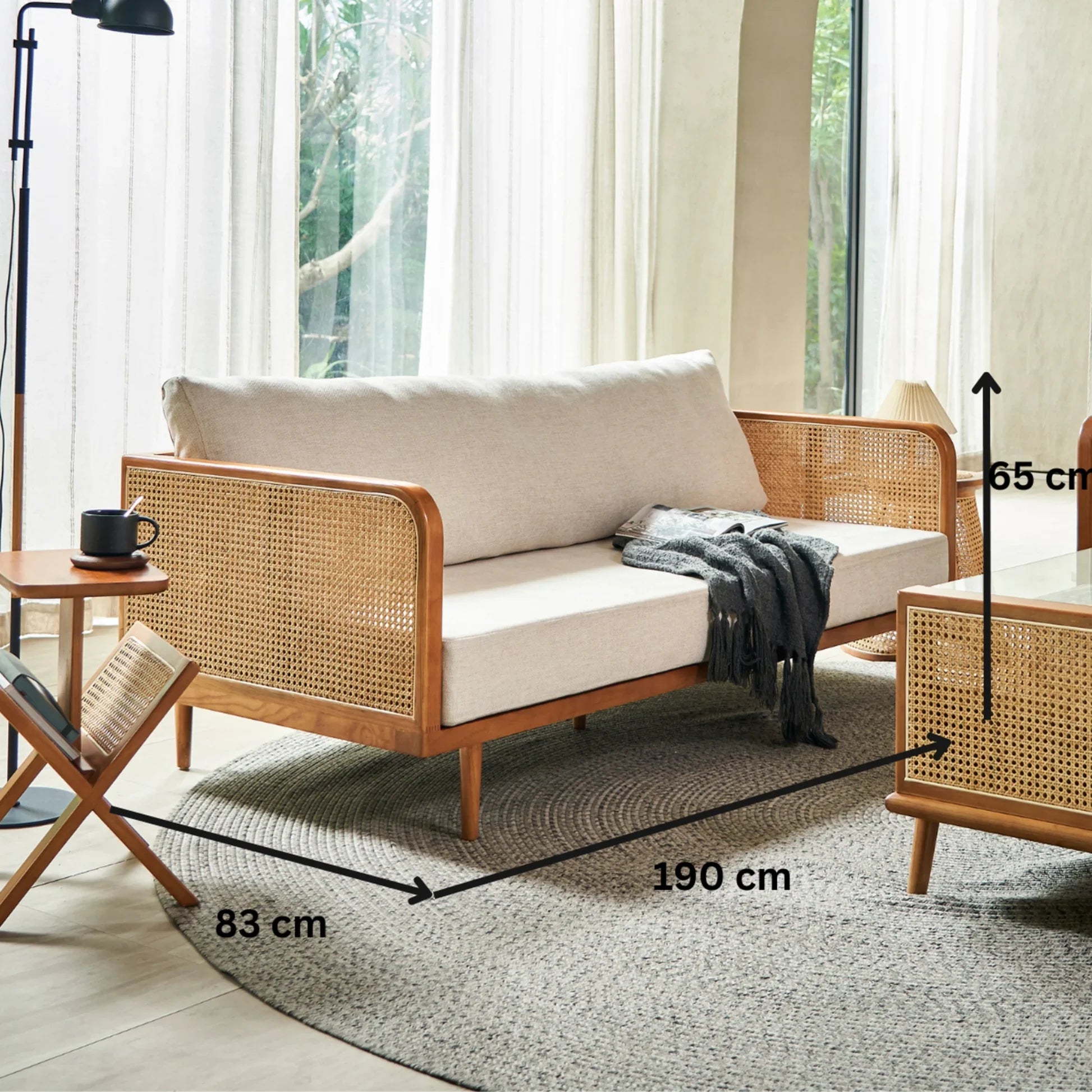 Professor Rattan Cane Sofa